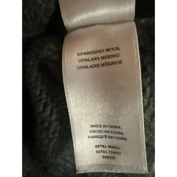 Rails Perci Olive Green Black Stars Merino Wool Knit Sweater XS Extra Small - Picture 7 of 7